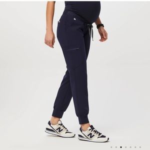 Figs Zamora Jogger Maternity scrub pants (navy)